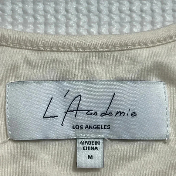 L’ACADEMIE. CORALIE BODY SUIT CREAM CHAIN STRAPS SLEEVELESS SIZE MEDIUM - Picture 11 of 12